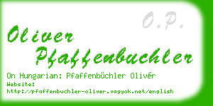 oliver pfaffenbuchler business card