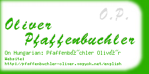 oliver pfaffenbuchler business card